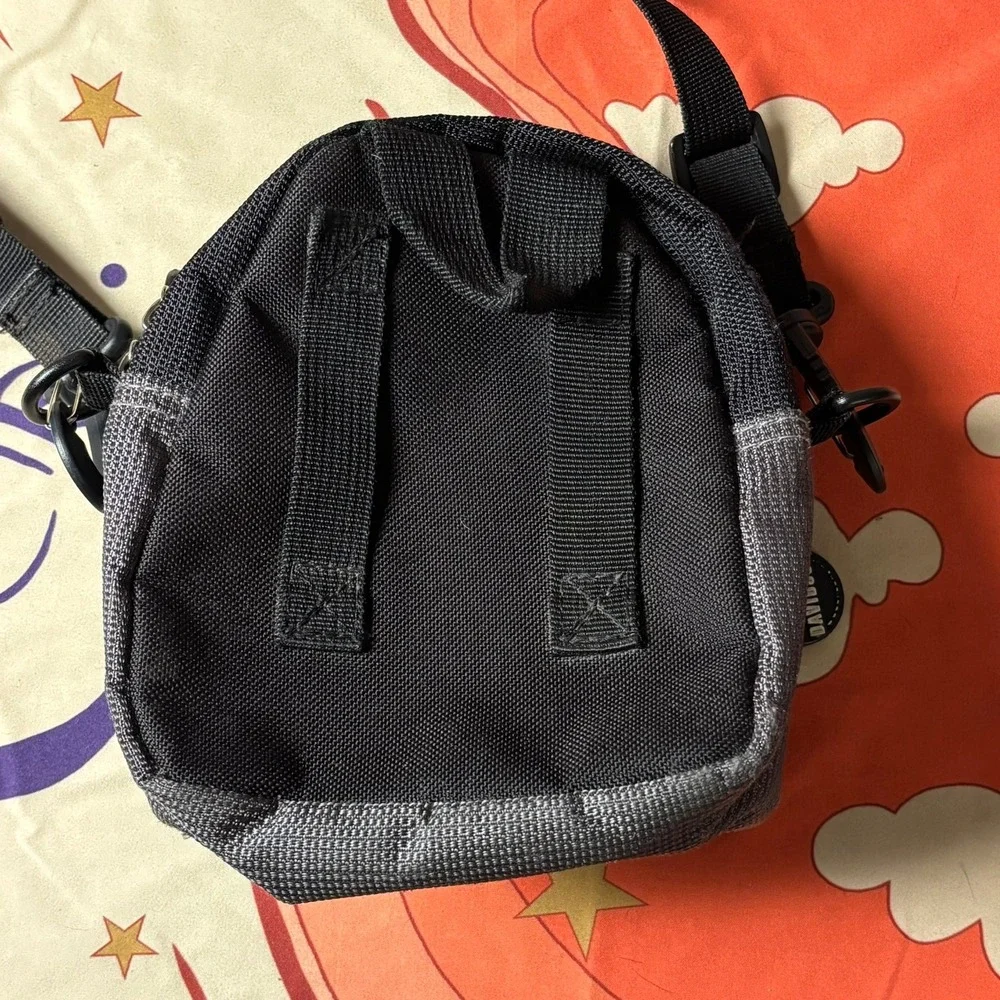 Harley Davidson Crossbody Bag Black Grey Biker Utility Small Motorcycle Logo Zip
